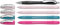 Schneider 150255 Slider Memo XB und Slider Rave XB Kugelschreiber (Gehäusefarbe: sortiert, Schreibfarbe: blau) 4+1 Stück