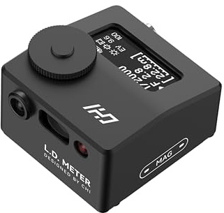 CHI L.D. Light Meter Lite - Precise Lighting and Laser Distance Measure for Leica and Vintage Camera Film Photography (Black)
