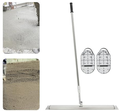 Herramienta de acabado de paleta de hormigón con zapatas de pulido para alisar superficies de cemento domésticas e industriales, ideal para encimeras y paredes de hormigón