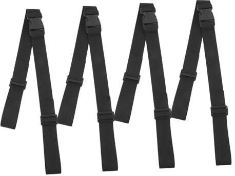 Verstellbarer Stück-pack 2-punkt Hochstuhlgurt für Kleinkinder, 4 Schwarz | Polyester, Kompakt und Ergonomisch Gestaltet, für Hochstuhl und Esssitz, Zuhause oder Unterwegs