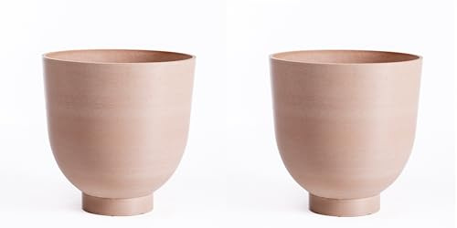 Garden Gear Romano Planter Terracotta Effect– Mediterranean Style, Frost Weather UV Resistant Indoor Outdoor Plant Pot 40cm (Planter x2)