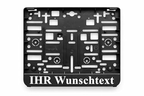 1x Kennzeichenhalter 300 x 200 mm (Für AT Österreich Für LKW, PKW und Traktoren) mit individuellem Wunschtext Weiß Direkt Bedruckt mit UV-Digitaldruck (Mit Wunschtext (300 x 200 mm)