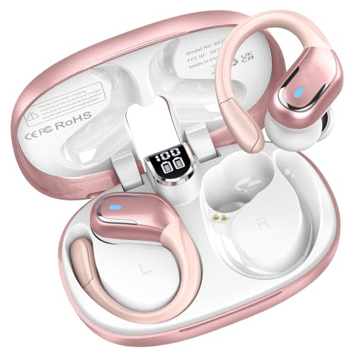 Ecouteurs Bluetooth Sans Fil Sport avec Crochets d'Oreille, 75H Autonomie