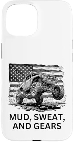 Mud, Sweat, and Gears 4 x 4 Adventure 4 x 4 Off-Roading Case for iPhone 15