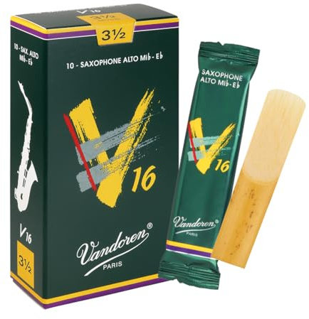 Vandoren V16 Alto Saxophone Reeds - Box of 10 - Strength 3.5