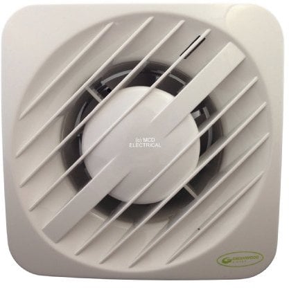 Greenwood Airvac AXS100 Bathroom / Toilet Extractor Fan 100mm / 4 Inch - Standard Version (NO Timer)