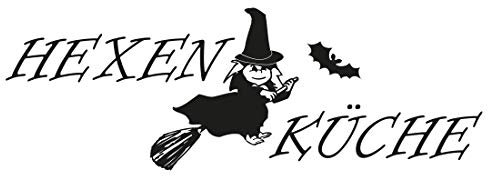 Wandtattoo Hexen Küche - Größe: M - 40cm x 14cm - 23 mögliche Farben
