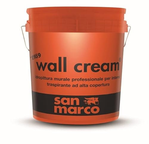 San Marco Wall Cream atmungsaktive Wandfarbe für Innenräume, hohe Deckkraft., weiß