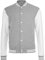 Build Your Brand Herren Sweat College Jacket Jacke, per pack Mehrfarbig (H.Grey/White 00659), XX-Large (Herstellergröße: XXL), BY021