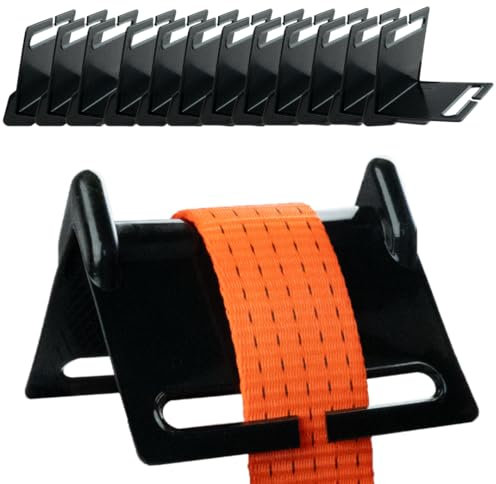 Kantenschutz Spanngurte 12er Set für Gurte von 2,5-10cm Breite, Kantenschoner Zurrgurt, Kantenschutzwinkel Gurt, Ladungssicherung Winkel, Profi-Kantenschoner, Kantenschutz Transport