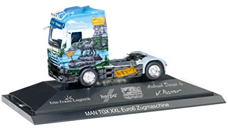 herpa 110839 - Man TGX XXL Euro 6 Zugmaschine Weltgeschichte Number 12, Römer