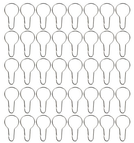 Shappy 40 Packung Duschvorhang Ringe Aufhängeringe zum Sortieren und Ordnen