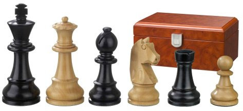 Philos 2120 - Schachfiguren Ludwig XIV, Königshöhe 65 mm, gewichtet, in Figurenbox