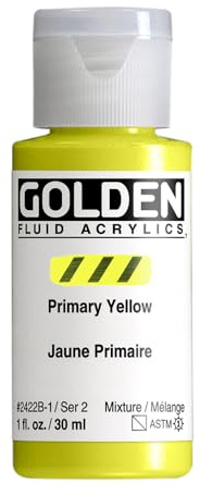 GOLDEN Fluid Acrylics, Primary Yellow, 1 fl. oz. Bottle