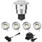 ledscom.de LED Boden-Einbauleuchte Atria für außen Aluminium warm-weiß, je 14lm, IP65, 40mm Ø, 5er Set