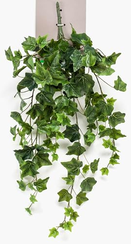 artplants.de Künstlicher Efeubusch, 225 Blätter, grün, 70cm - Efeu Deko - Kunstpflanze Efeu