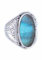 mantraroma Damen Ring 925 Silber Labradorit Edelstein blau ausgefallen verspielt