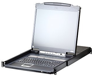 ATEN 8 Port 19 LCD KVM Over IP Switch (USB - PS/2 VGA), CL5708IN-ATA-2XK07GG (Switch (USB - PS/2 VGA) Swiss/German Keyboard)