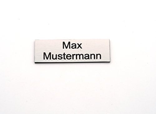 Briefkastenschild Klingelschild Türschild Namensschild Namensschilder Briefkasten Etiketten Gravur Selbstklebend | wetterfest, wetterbeständig | Lasergravur | Größen 60x20mm und 80x35mm (6 x 2 cm)