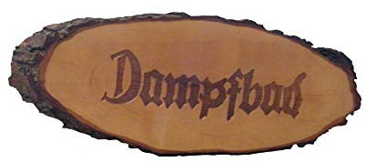 eliga Schild Rindenscheibe Dampfbad
