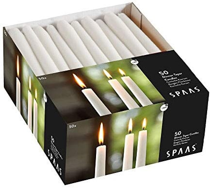 SPAAS 50 Festilux Tischkerzen 23/250 mm, ± 8 Stunden - Weiß