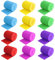 30 Rollen Krepp Bänder Bunt Krepppapier Dekoration 6 Farben für Party Geburtstag Abschlussfeier Hochzeit Basteln Kindergarten,4.5cm*9m/Rolle