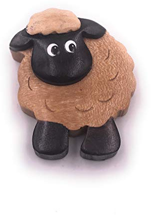 H-Customs Flauschiges Schaf Lamm Tier hell Handmade Kühlschrankmagnet Anhänger Magnet