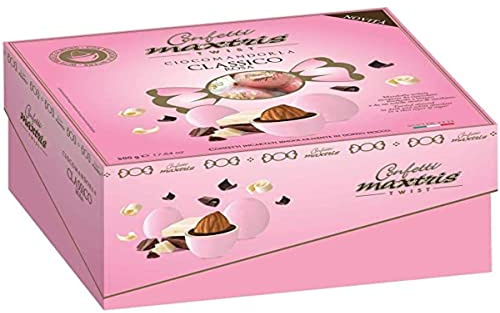 Confetti Maxtris Dolce Evento Rosa Twist Incartati A Caramella 500 Gr, MANDORLA
