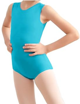 BODYWEAR LTD - Body Smanicato da Ragazza in Nylon Lucido - Vestibilità Comoda - Abbigliamento da Performance - Essenziale per Lezioni di Danza Classica, Scuola, Abbigliamento Sportivo