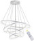 4-Ring LED-Hängelampe Dimmbar Weiß Kronleuchter 108W LED-Ringleuchte Lampe Moderne LED-Hängeleuchte Rund Ring-Pendelleuchte mit Fernbedienung,Esszimmer Design Lampe Wohnzimmer Leuchte,20+40+60+80CM