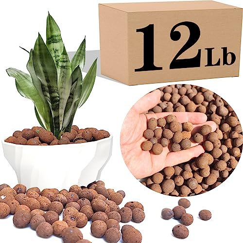 5,7 kg di argilla espansa ciottoli idroponici in ceramica biologica per orticoltura, orchidee, drenaggio, coltivazione decorativa
