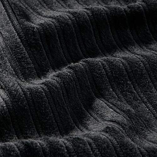 Jumbo Cord Fabric Upholstery Soft Feel Cushion Craft Fire Retardant, Curtain, Re Upholstery, Furnishings, Sofa (Black)
