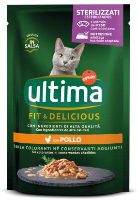 Ultima Fit & Delicious Nassfutter für Katzen mit Huhn, 85 g