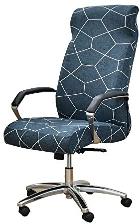 Housse de Chaise de Bureau Housse de Chaise d'ordinateur Rotatif Extensible Housse de Chaise pivotante Housse imprimée pour Chaise de Bureau