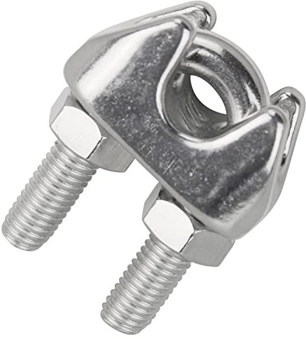 DERING Drahtseilklemme 12 mm Edelstahl 1 Stück Seilklemme für Seil Drahtseil