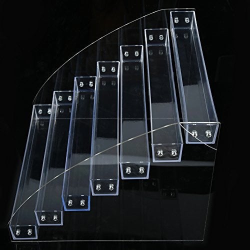 Ejoyous 7 Tier Nail Polish Organiser, Nail Varnish Storage Rack Acrylic Clear Nail Polish Display Stand for Essential Oil Lipstick Perfume