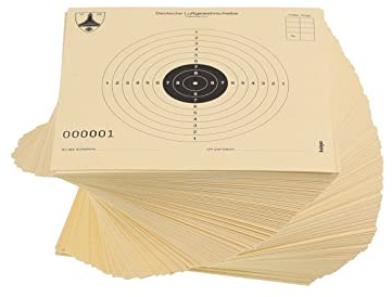 OpTacs Alte Deutsche Luftgewehrscheibe Kyffhäuser 14 x 14 cm/Zielscheibe Luftgewehr - Verschiedene Abpackungen (50 Stück)