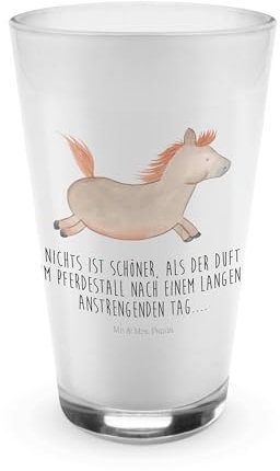 Mr. & Mrs. Panda Glas Pferd Springen - Geschenk, Cappuccino Tasse, Landwirtin, Pferdebesitzer, Cappuccino Glas, Bauernhof, reiten, Pony, Pferde,