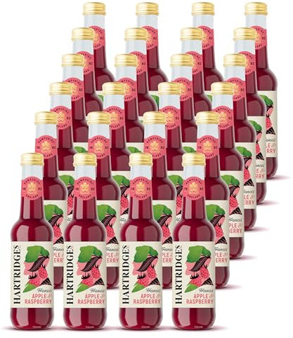 Hartridges Apple & Raspberry Juice 275ml Glass Bottles - Pack of 24