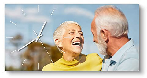 DEQORI personalisierte Glasuhr mit Foto | vertikal 60x30 cm, Modern, Schwarz | eigenes Bild | große XXL Design Uhr aus Glas | leise Wanduhr für Wohnzimmer & Küche | Moderne Uhr für die Wand