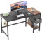 HOMIDEC Schreibtisch, Computertisch mit 2 Schubladen und Kopfhörer Halter, Pc Tisch Bürotisch Holz Officetisch fürs Büro, Wohnzimmer, Home, Office, 120 x 50 x75cm