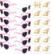 Partybrille Herz Sonnenbrille,12 Bride to Be Herz Sonnenbrille und 12 Team Bride Tattoo Aufkleber,Party Sonnenbrille Team Bride,Hippie Herzförmige Brille,JGA Partybrillen und JGA Deko Accessoires