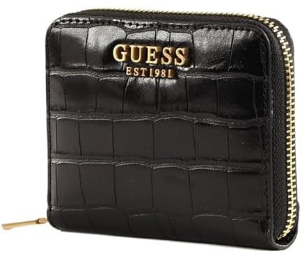 GUESS Laurel SLG Small Zip Around, Wallet Women, Black, Taille Unique
