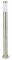 Außenleuchte Stehleuchte Gartenlampe Säulenleuchte Eingangsbeleuchtung Garten, IP44 Edelstahl silber opal, 1x E27 Fassung, DxH 12,7x110 cm