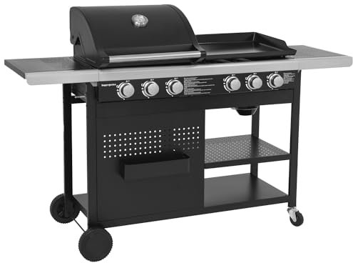 Happy Garden Barbacoa Duo Gas Vesuvio 3 quemadores + Plancha 3 quemadores 18kW