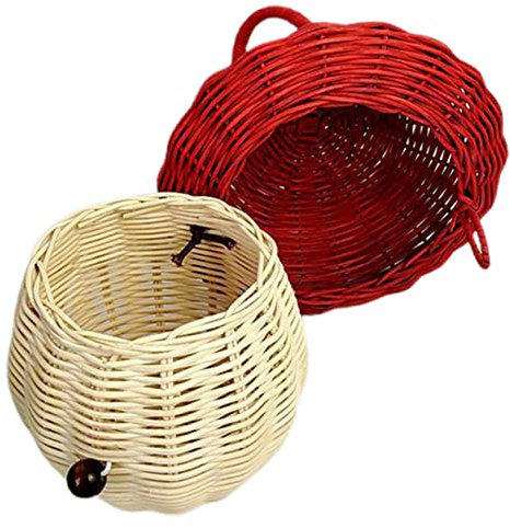 VILLCASE Aufbewahrungskorb Für Pilze Aufbewahrungsbehälter Für Spielzeug Hocker Aufbewahrungskorb Aus Weidengeflecht Geflochtener Eierkorb Retro-strandtasche Alle Brotkorb Baby Rattan