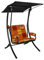 Angerer Freizeitmöbel GmbH Hollywoodschaukel 1-Sitzer Royal - Gartenschaukel Made in Germany - Schaukel zum Sitzen und Entspannen - einfache Montage (Orange-Gelb Gemustert)