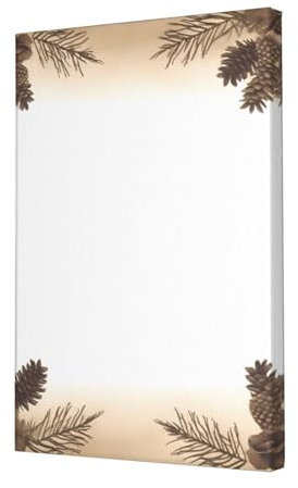 OUSIKA Leinwand-Kunstdrucke Poster Tannenzapfen Bordüre Druck Bild Malerei Moderne Wandkunst Ästhetik für Schlafzimmer Dekor 45 x 30 cm