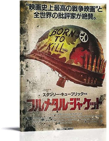 ENILSA 90s Vintage Movie Poster Full Metal Jacket Poster Dekorative Malerei Leinwand Wandkunst Wohnzimmer Poster Schlafzimmer Malerei 20x30inch(50x75cm)