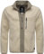 Ragwear Herren Fleecejacke Kurze Teddyfleece-Jacke warm mit hohem Kragen Noory Ecru Gr. XL